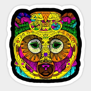 Bear rainbow multicolor abstract Sticker